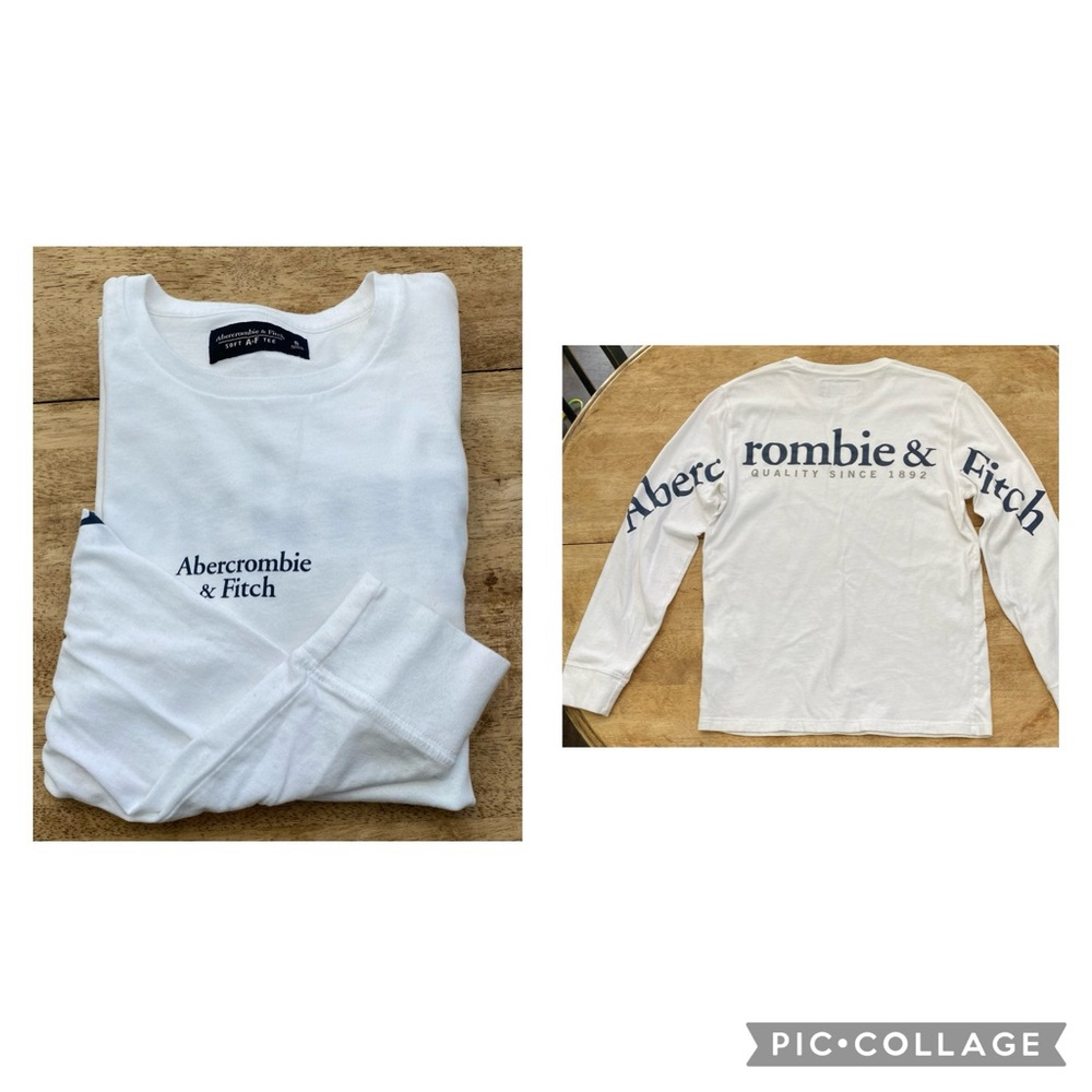 Abercrombie & Fitch White Long Sleeve Tee